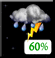 Tonight: A chance of showers and thunderstorms before 8pm, then patchy fog and showers and thunderstorms likely. Mostly cloudy, with a low around 60. North wind around 7 mph. Chance of precipitation is 60%. New rainfall amounts less than a tenth of an inch possible. Tonight: Chance Showers And Thunderstorms then Patchy Fog